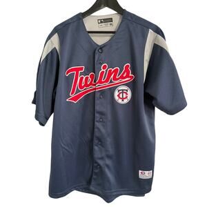 Minnesota Twins Blue MLB Baseball Jersey Men's Size Large